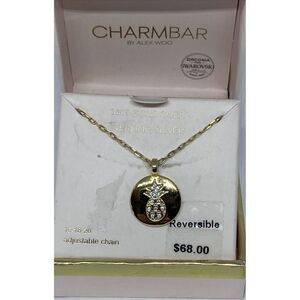 Charmbar SV740541 14k Gold Plated Over Sterling Silver Necklace MSRP$68 NM190
